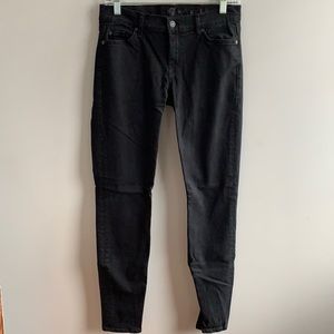 7 for All Mankind skinny black jeans